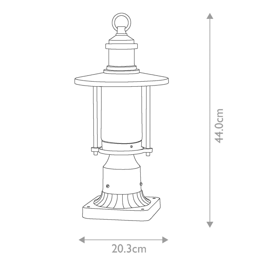 Kichler - Lampe extérieur RIVERWOOD 1xE27/60W/230V IP44 noir