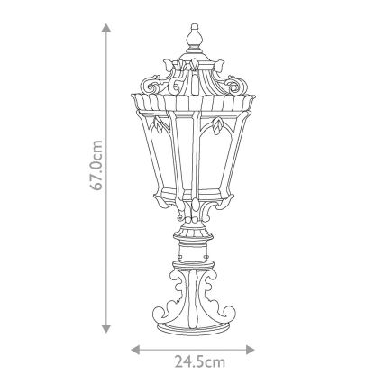 Kichler - Lampe d'extérieur TOURNAI 2xE14/60W/230V IP44 bronze