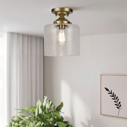 Kichler - Plafonnier WINSLOW 1xE27/60W/230V d. 21,6 cm laiton