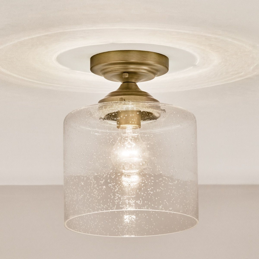 Kichler - Plafonnier WINSLOW 1xE27/60W/230V d. 21,6 cm laiton
