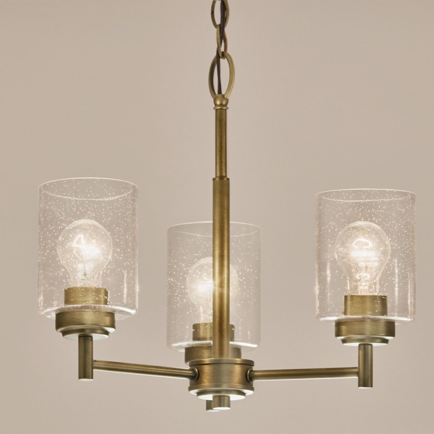 Kichler - Suspension chaîne WINSLOW 3xE27/60W/230V d. 45,8 cm laiton
