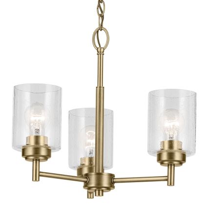 Kichler - Suspension chaîne WINSLOW 3xE27/60W/230V d. 45,8 cm laiton