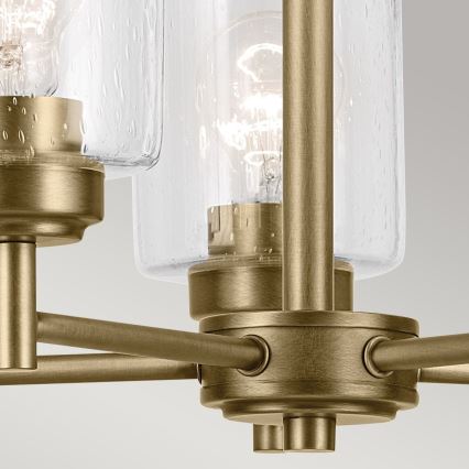 Kichler - Suspension chaîne WINSLOW 5xE27/60W/230V d. 50,2 cm laiton