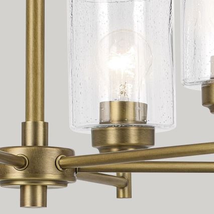 Kichler - Suspension chaîne WINSLOW 6xE27/60W/230V d. 66 cm laiton