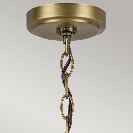 Kichler - Suspension chaîne WINSLOW 6xE27/60W/230V d. 66 cm laiton