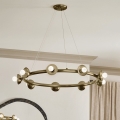 Kichler - Lustre sur câble PALTA 9xE14/40W/230V doré