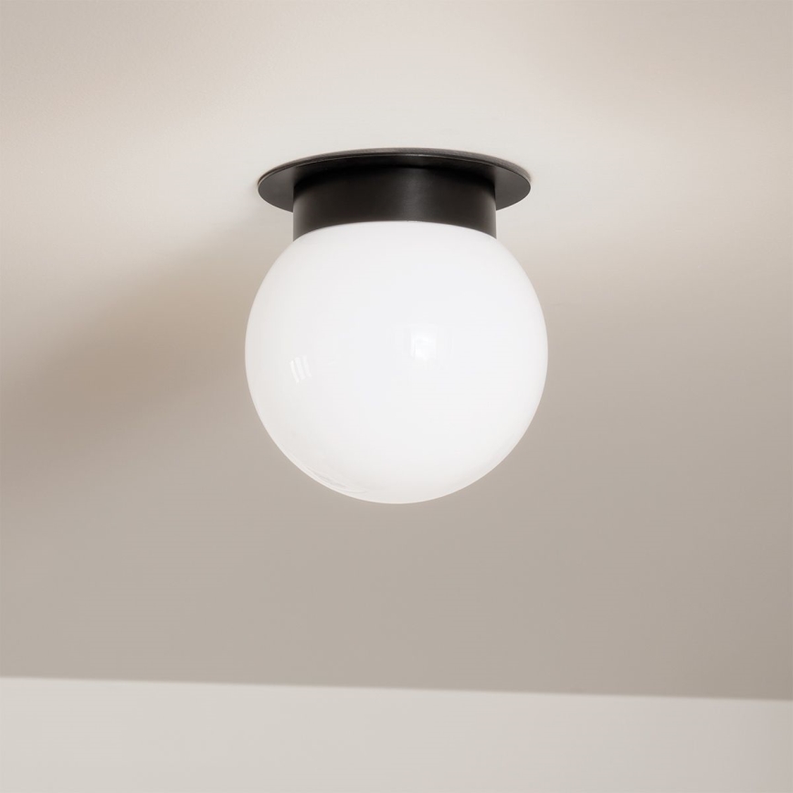 Kichler - Plafonnier ALBERS 1xE27/40W/230V Ø 20,3 cm noir