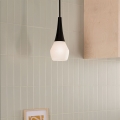 Kichler - Suspension à tige DEELA 1xE27/60W/230V Ø 17,8 cm noire