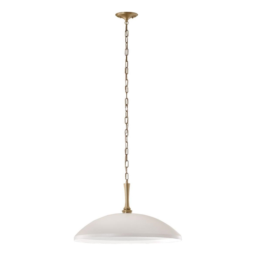Kichler - Suspension chaîne DELAROSA 1xE27/60W/230V blanc/laiton