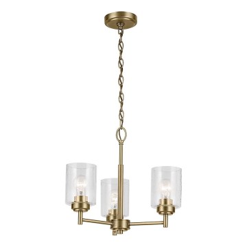 Kichler - Suspension chaîne WINSLOW 3xE27/60W/230V d. 45,8 cm laiton