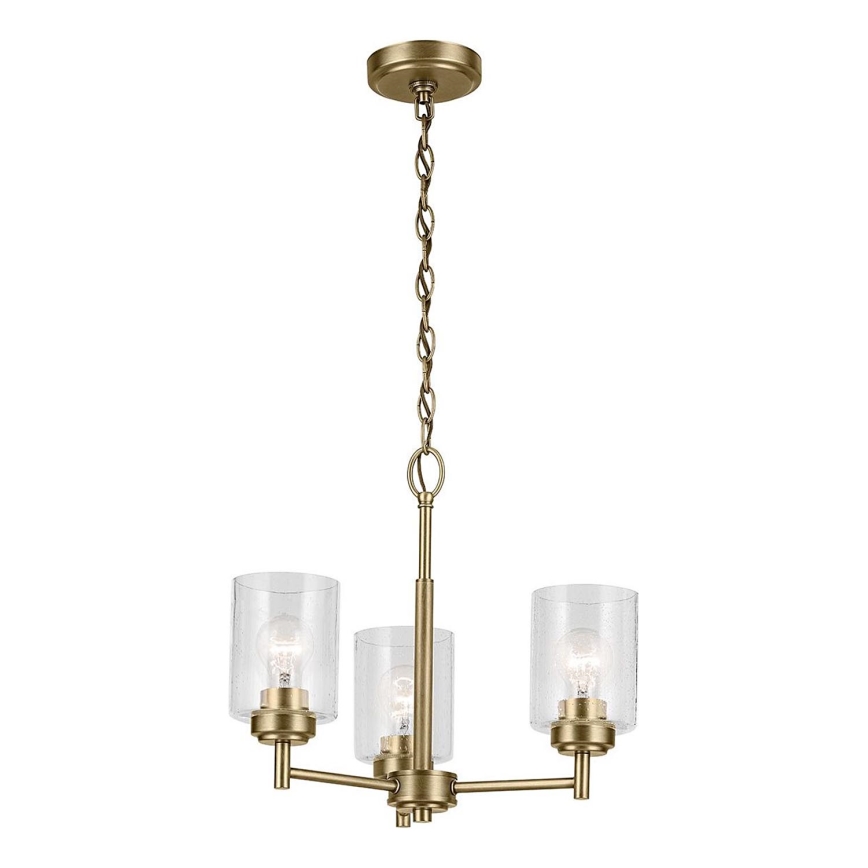 Kichler - Suspension chaîne WINSLOW 3xE27/60W/230V d. 45,8 cm laiton