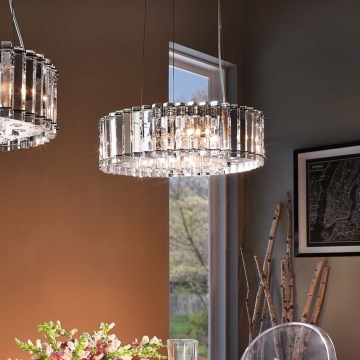 Kichler - Suspension filaire de salle de bain LED CRYSTAL SKYE 8xG9/3W/230V IP44