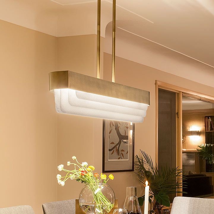 Kichler - suspension LED à tige SERENE LED/40W/230V dorée