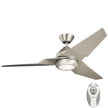 Kichler - Ventilateur de plafond à intensité variable JADE LED/18W/230V argent + télécommande