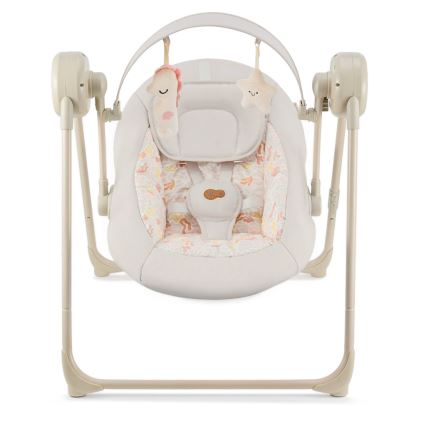 KINDERKRAFT - Balancelle musicale pour bébé SWINGEE beige 4xAAA/230V