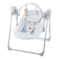 KINDERKRAFT - Balancelle pour bébé SWINGEE grise avec mélodie 4xAAA/230V