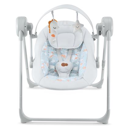 KINDERKRAFT - Balancelle pour bébé SWINGEE grise avec mélodie 4xAAA/230V