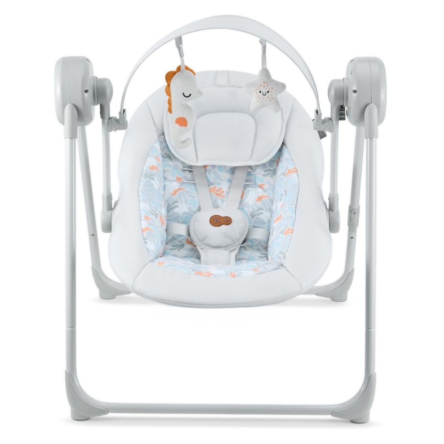 KINDERKRAFT - Balancelle pour bébé SWINGEE grise avec mélodie 4xAAA/230V