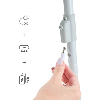 KINDERKRAFT - Balancelle pour bébé SWINGEE grise avec mélodie 4xAAA/230V