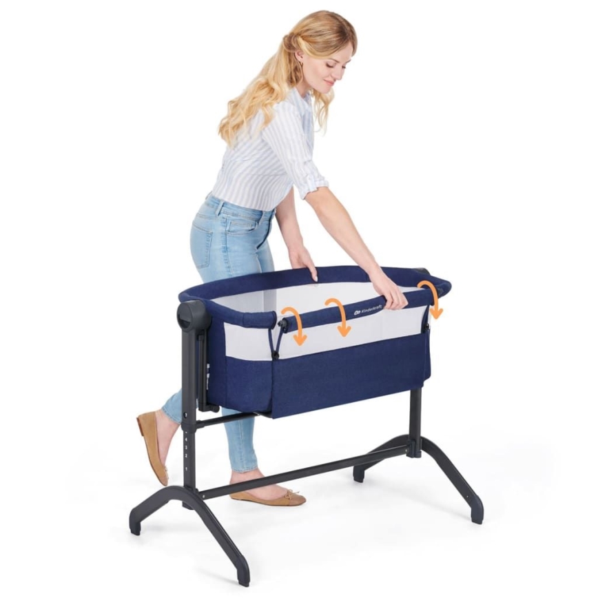 KINDERKRAFT - Berceau bébé 2en1 BEA bleu