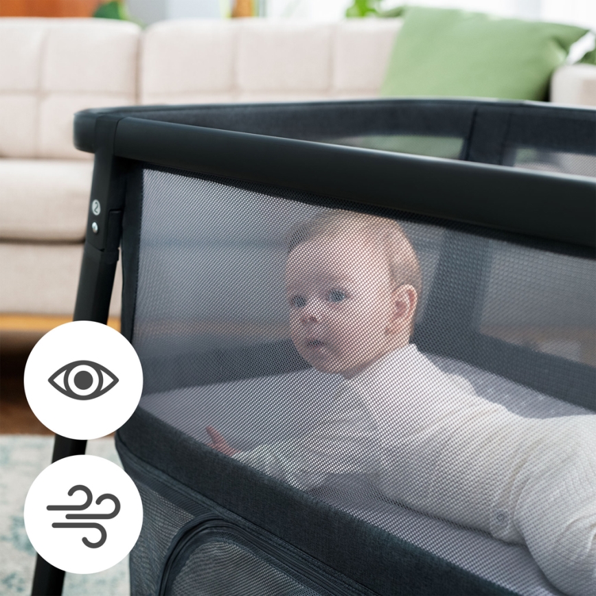 KINDERKRAFT - Berceau de voyage 4en1 SOFI PLUS gris foncé