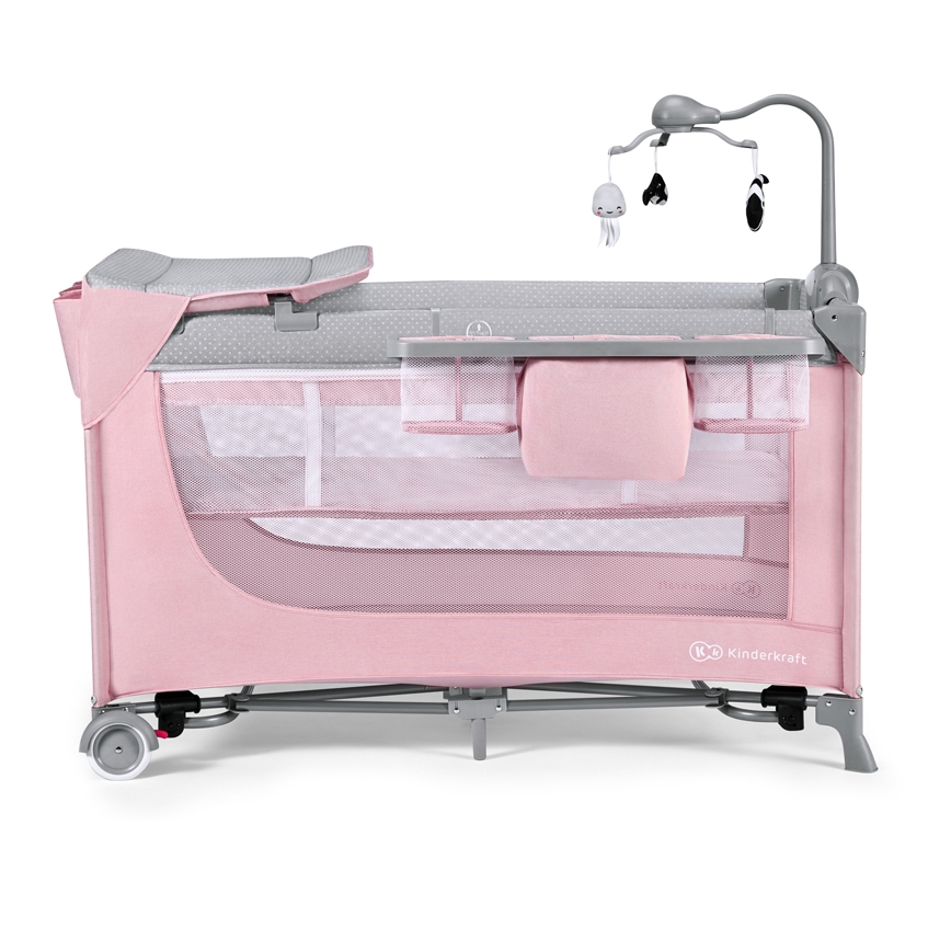 KINDERKRAFT - Berceau de voyage LEODY rose
