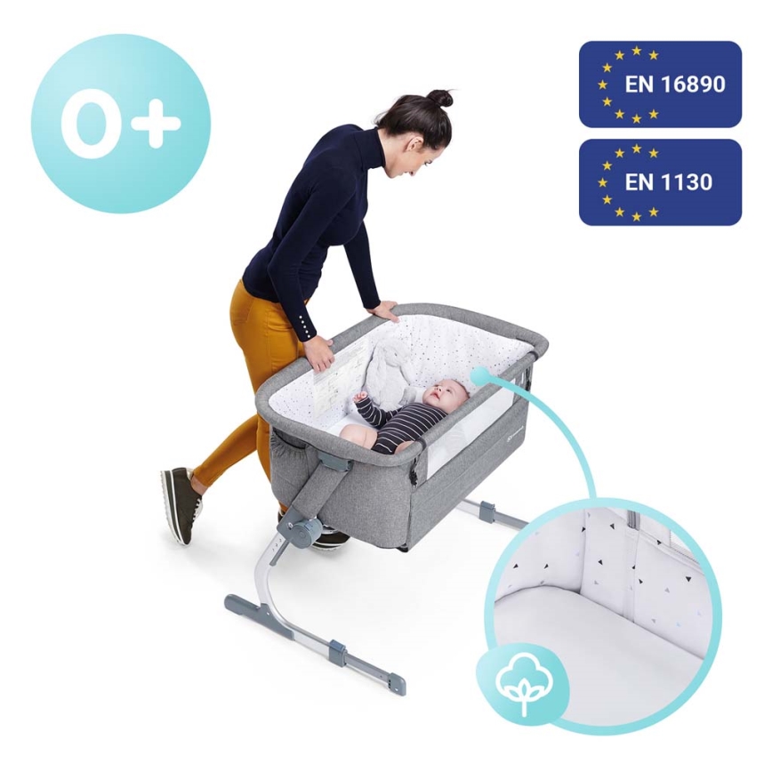 KINDERKRAFT - Berceau pour bébé UNO UP gris foncé