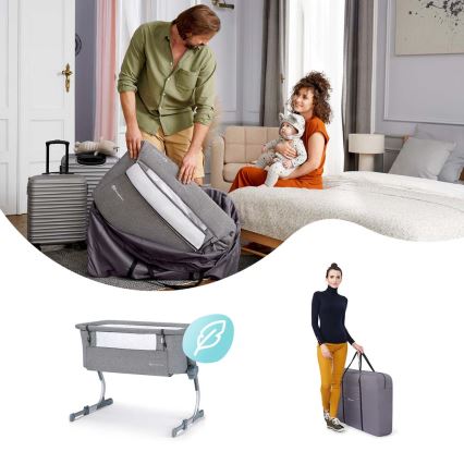 KINDERKRAFT - Berceau pour bébé UNO UP gris foncé