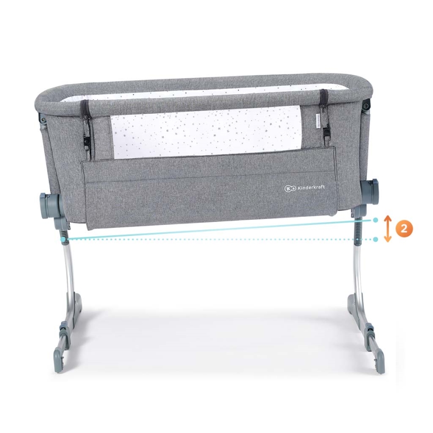 KINDERKRAFT - Berceau pour bébé UNO UP gris foncé