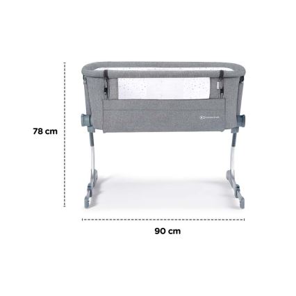 KINDERKRAFT - Berceau pour bébé UNO UP gris foncé