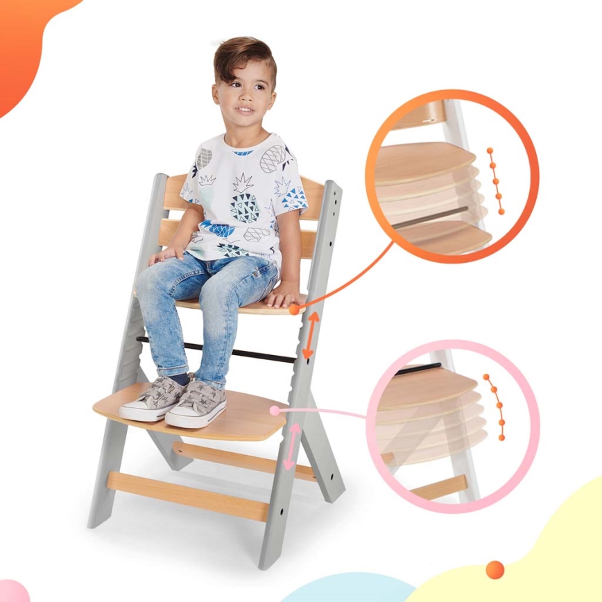 Chaise haute évolutive enock avec coussins Kinderkraft