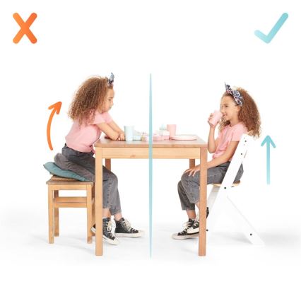 KINDERKRAFT - Chaise de repas pour bébé avec revêtement ENOCK grise