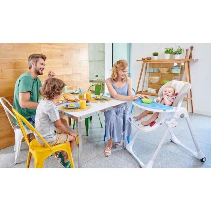 KINDERKRAFT - Chaise de repas pour bébé YUMMY grise