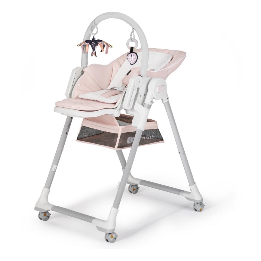 KINDERKRAFT - Chaise de repas pour enfants 2en1 LASTREE rose/blanc