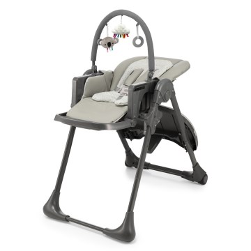 KINDERKRAFT - Chaise haute 2 en 1 pour enfant TUMMIE, grise
