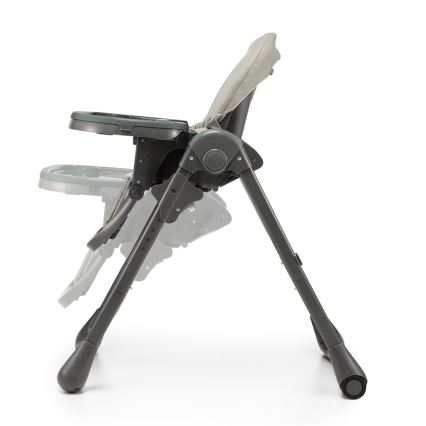 KINDERKRAFT - Chaise haute 2 en 1 pour enfant TUMMIE, grise