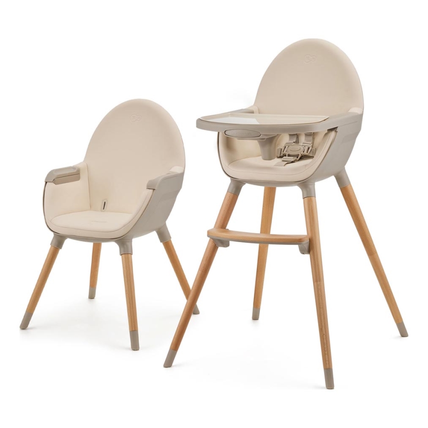 KINDERKRAFT - Chaise haute enfant 2v1 FINI2 hêtre/beige
