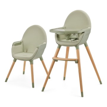 KINDERKRAFT - Chaise haute enfant 2v1 FINI2 hêtre/vert