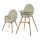 KINDERKRAFT - Chaise haute enfant 2v1 FINI2 hêtre/vert