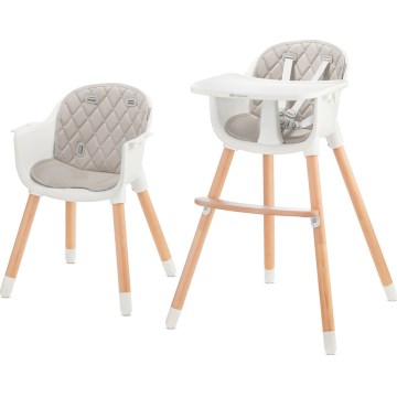 KINDERKRAFT - Chaise haute enfant 2v1 SIENNA hêtre/gris