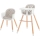 KINDERKRAFT - Chaise haute enfant 2v1 SIENNA hêtre/gris