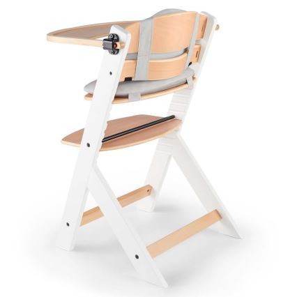 KINDERKRAFT - Chaise haute enfant ENOCK avec coussins gris/blanc