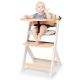 KINDERKRAFT - Chaise haute enfant ENOCK avec coussins gris/blanc