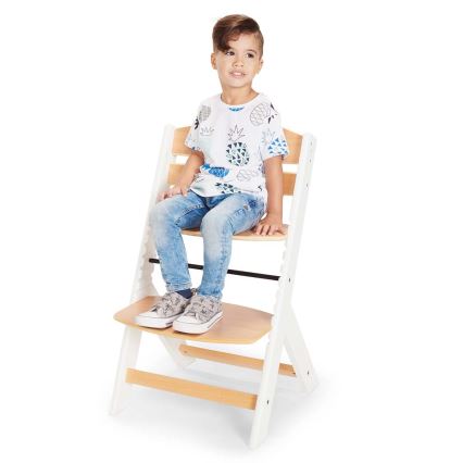 KINDERKRAFT - Chaise haute enfant ENOCK avec coussins gris/blanc