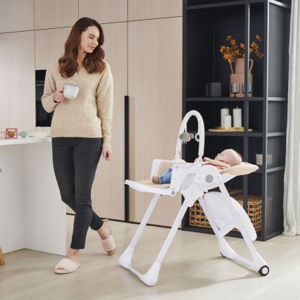 KINDERKRAFT - Chaise haute enfant TUMMIE beige