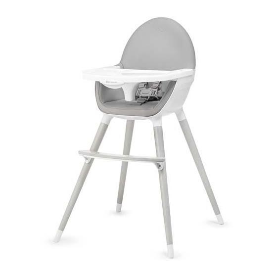 KINDERKRAFT - Chaise haute pour repas enfant FINI gris/blanc