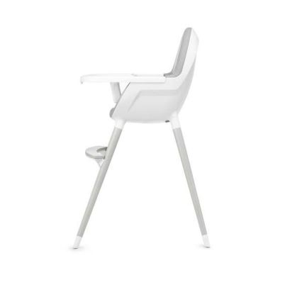 KINDERKRAFT - Chaise haute pour repas enfant FINI gris/blanc