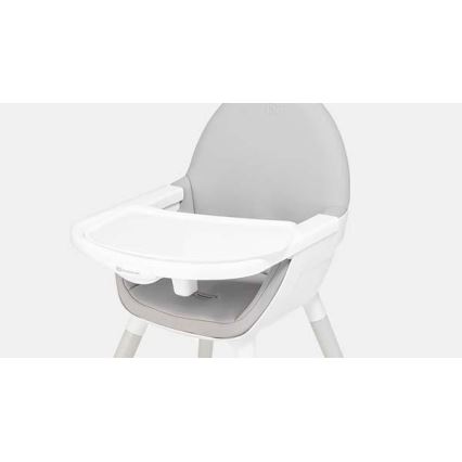 KINDERKRAFT - Chaise haute pour repas enfant FINI gris/blanc