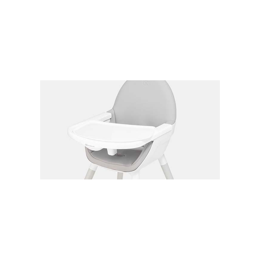 KINDERKRAFT - Chaise haute pour repas enfant FINI gris/blanc
