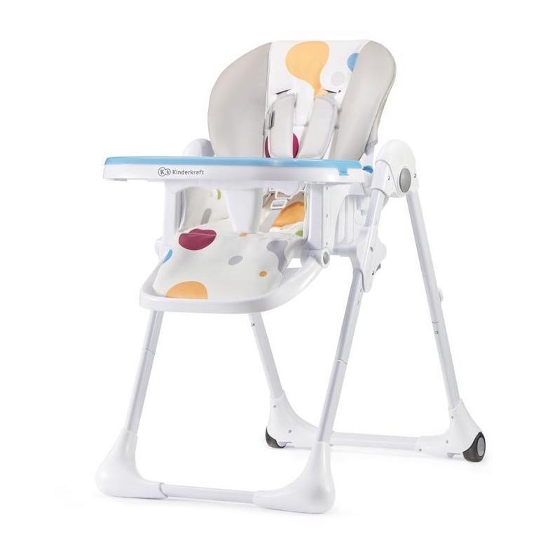 KINDERKRAFT - Chaise haute pour repas enfant YUMMY beige/blanc